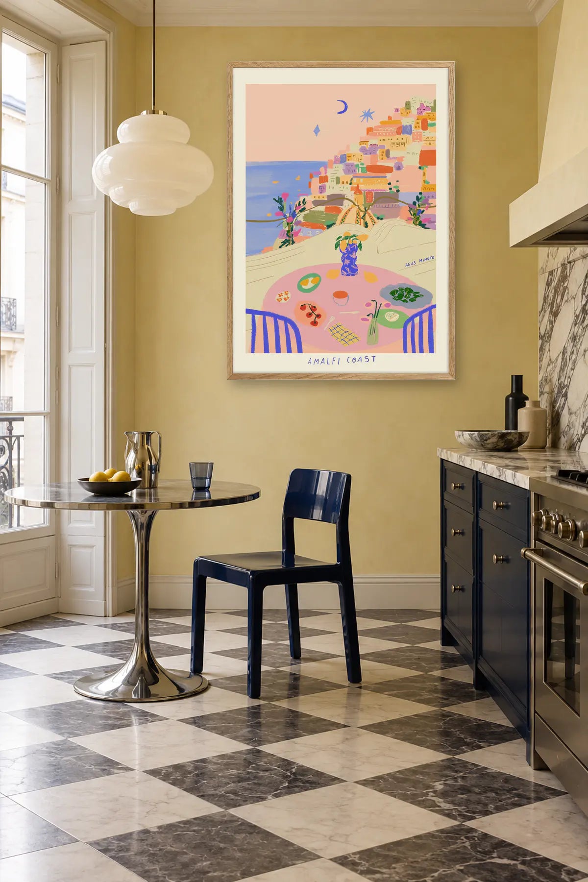 Amalfi by Agus Minuto — framed art in interior setting 3