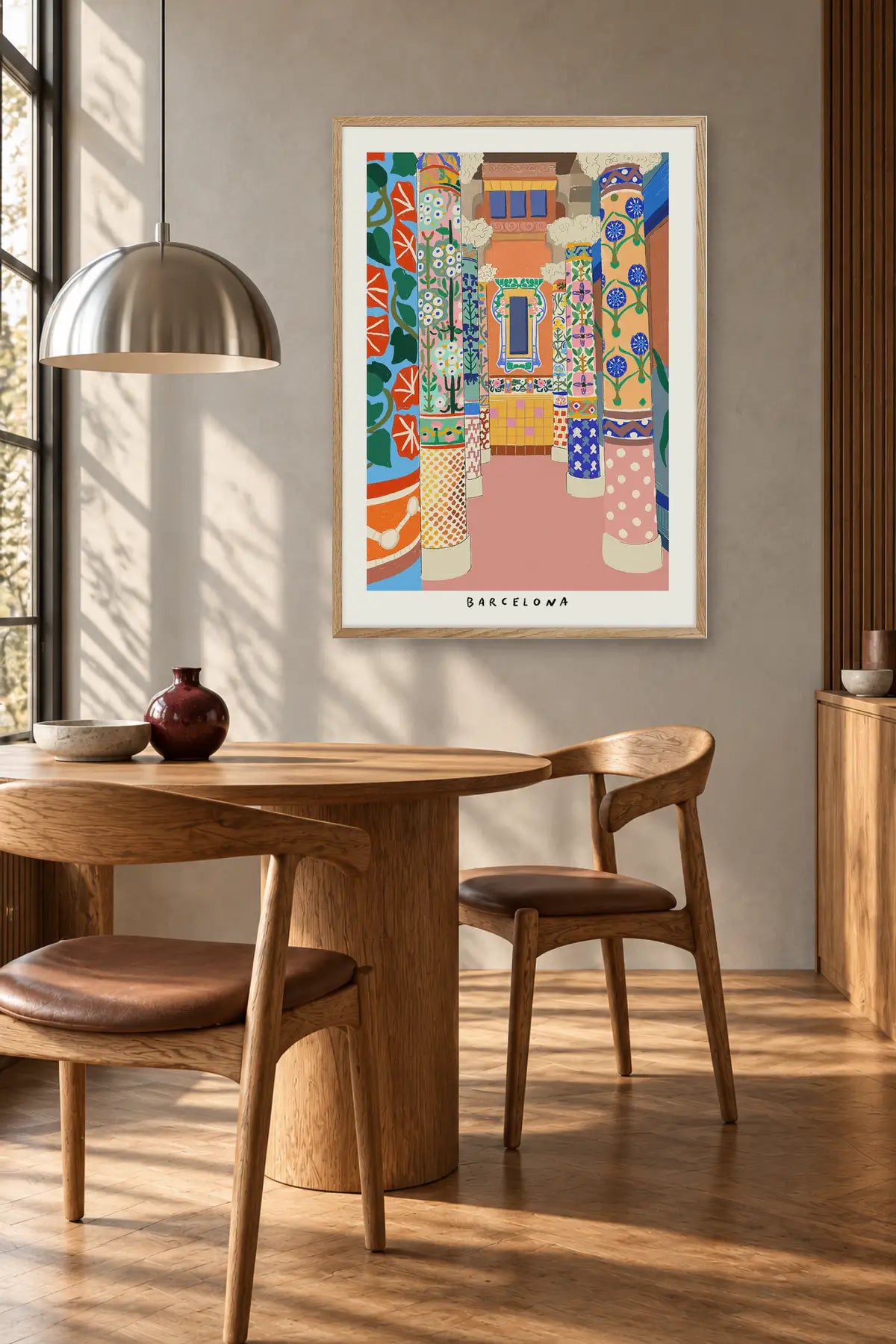 Barcelona by Agus Minuto — framed art in interior setting 1