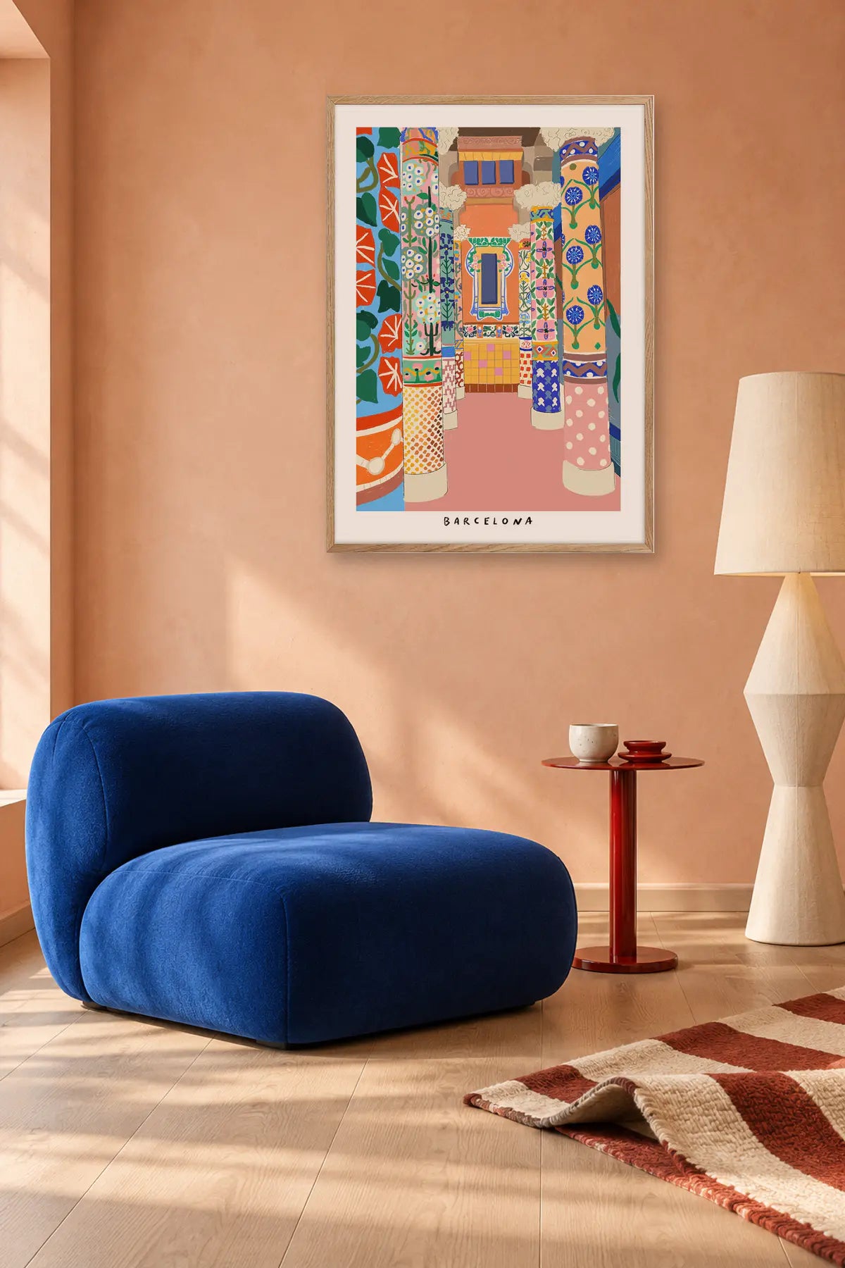Barcelona by Agus Minuto — framed art in interior setting 4