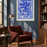 Blue Bloom by Eden Kalif — framed art in interior setting 4