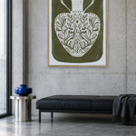Botanical Folk Vase by Dirkie Nell — framed art in interior setting 1