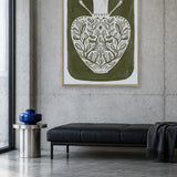 Botanical Folk Vase by Dirkie Nell — framed art in interior setting 1