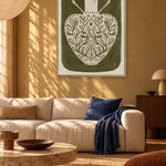 Botanical Folk Vase by Dirkie Nell — framed art in interior setting 2