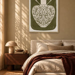 Botanical Folk Vase by Dirkie Nell — framed art in interior setting 3