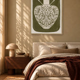 Botanical Folk Vase by Dirkie Nell — framed art in interior setting 3