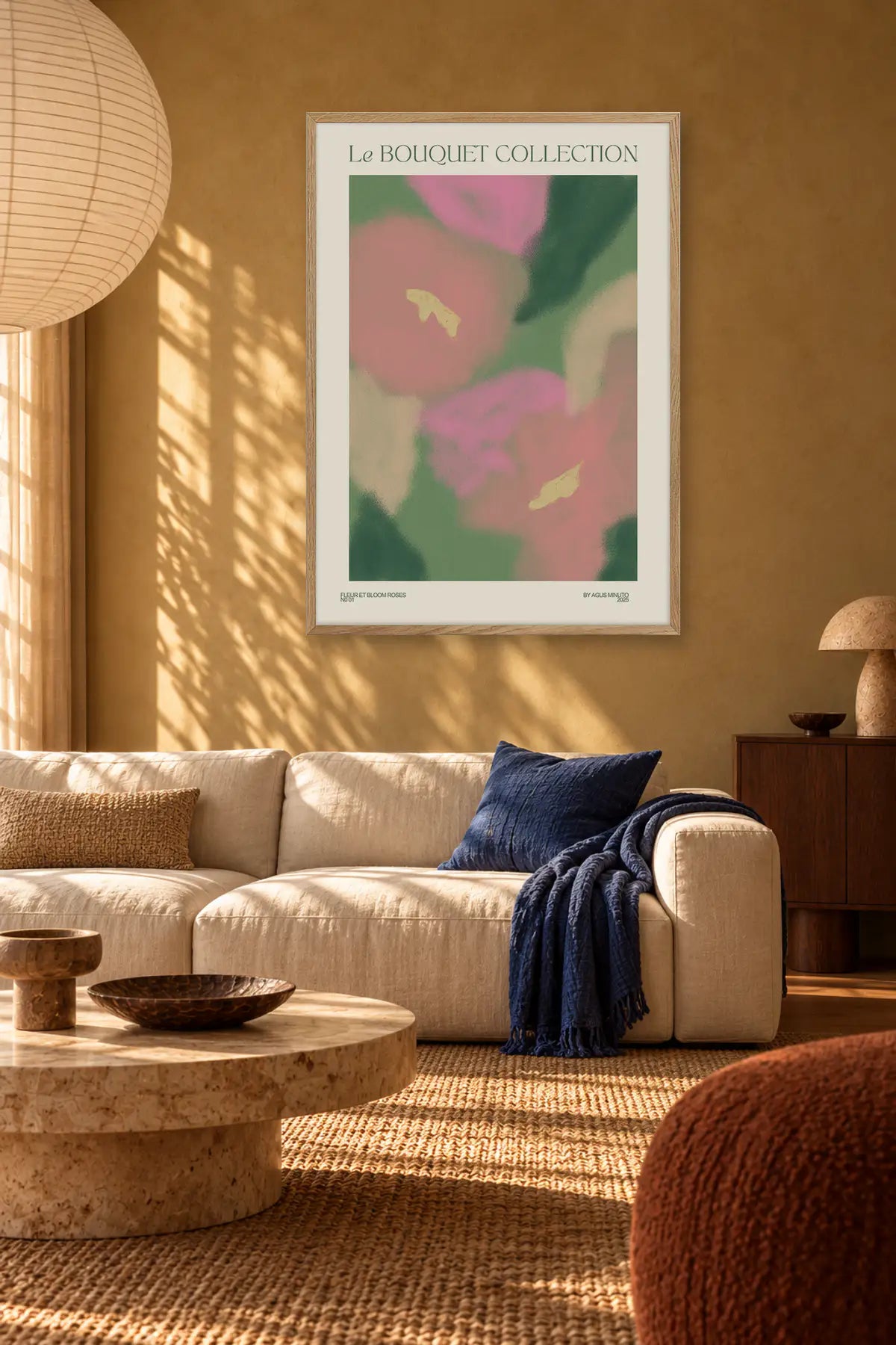 Bouquet I by Agus Minuto — framed art in interior setting 4