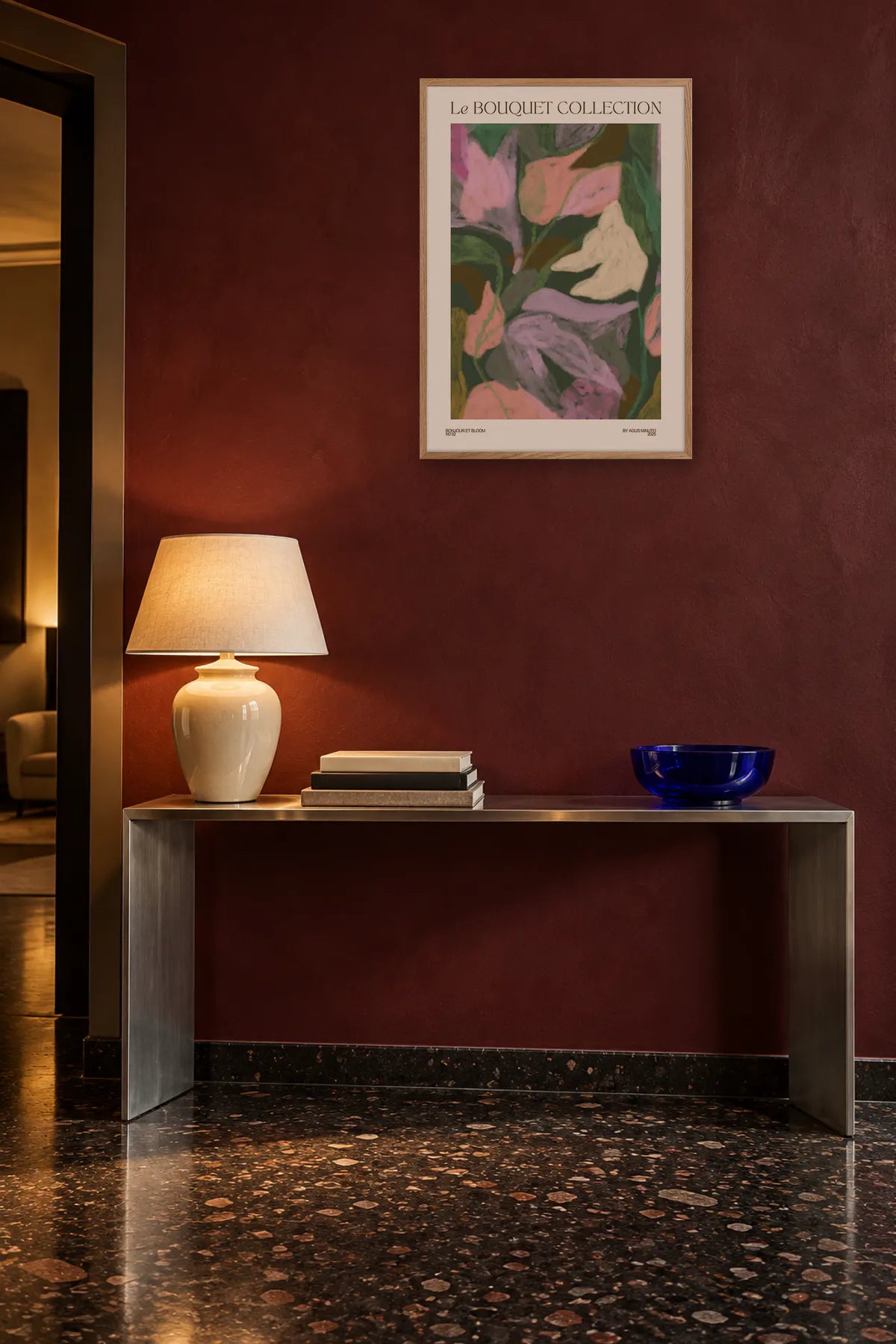 Bouquet II by Agus Minuto — framed art in interior setting 2
