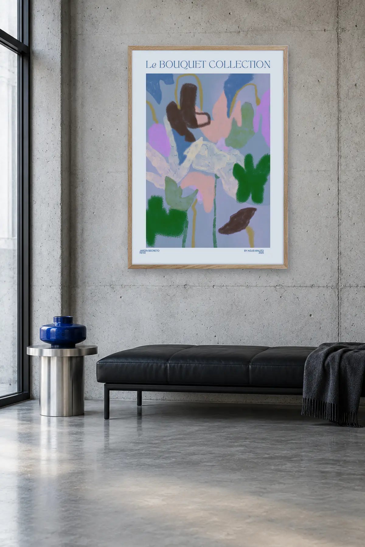 Bouquet III by Agus Minuto — framed art in interior setting 2