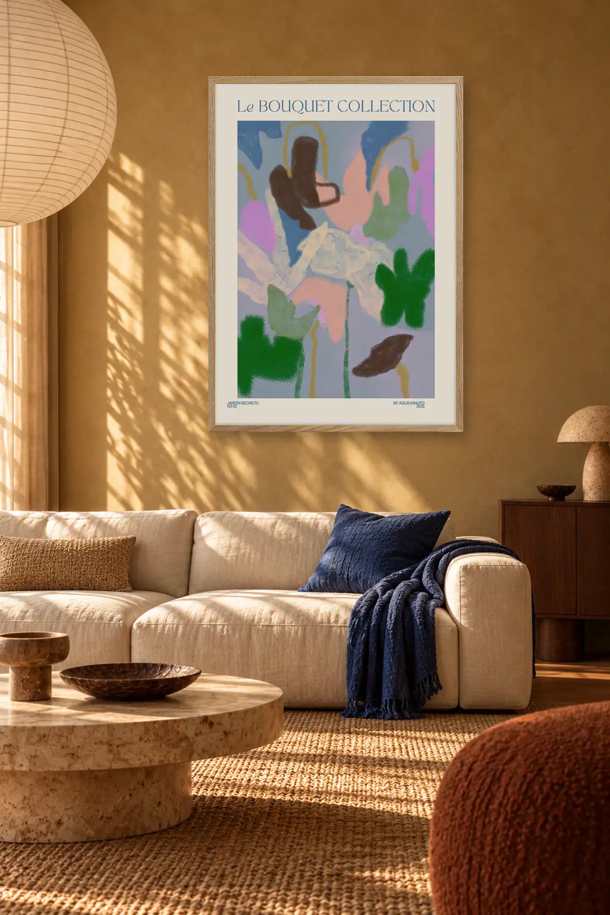 Bouquet III by Agus Minuto — framed art in interior setting 3