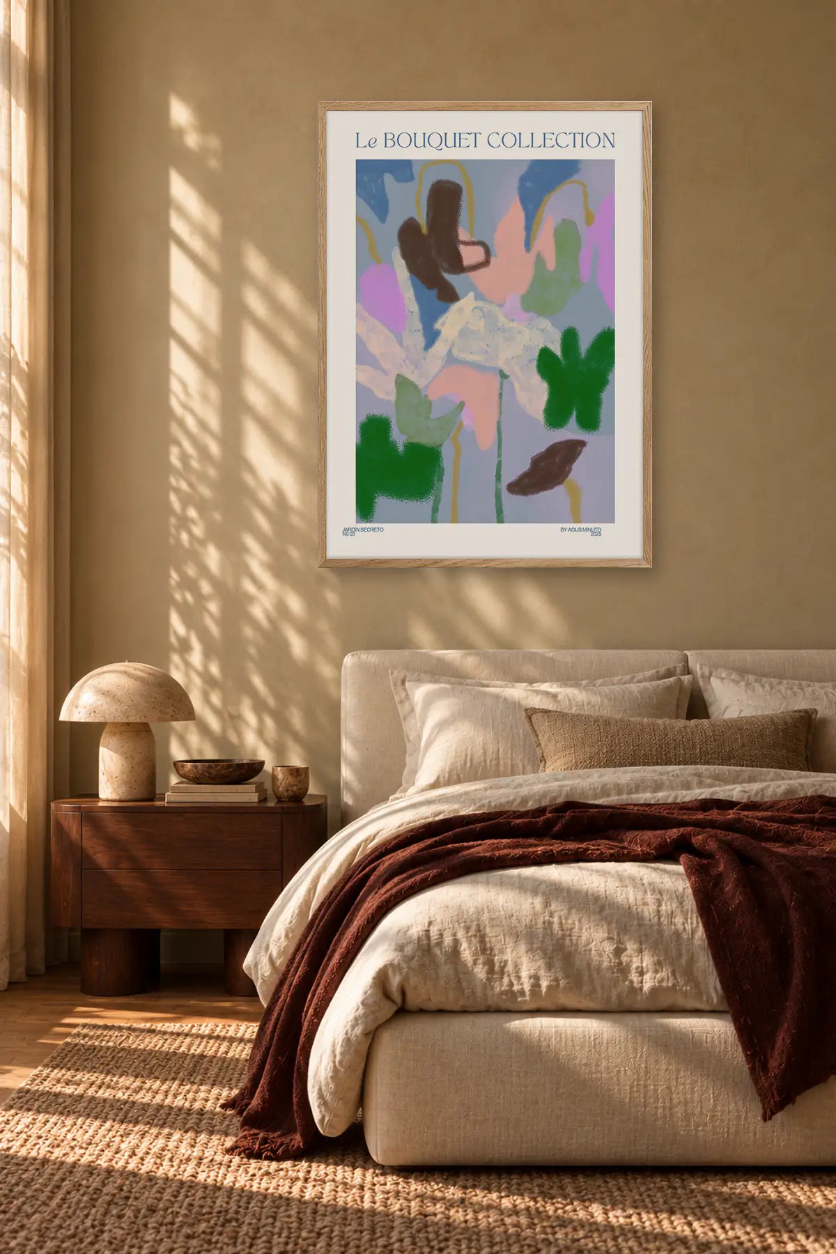 Bouquet III by Agus Minuto — framed art in interior setting 4