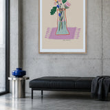 Flor I by Agus Minuto — framed art in interior setting 2