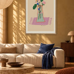Flor I by Agus Minuto — framed art in interior setting 3