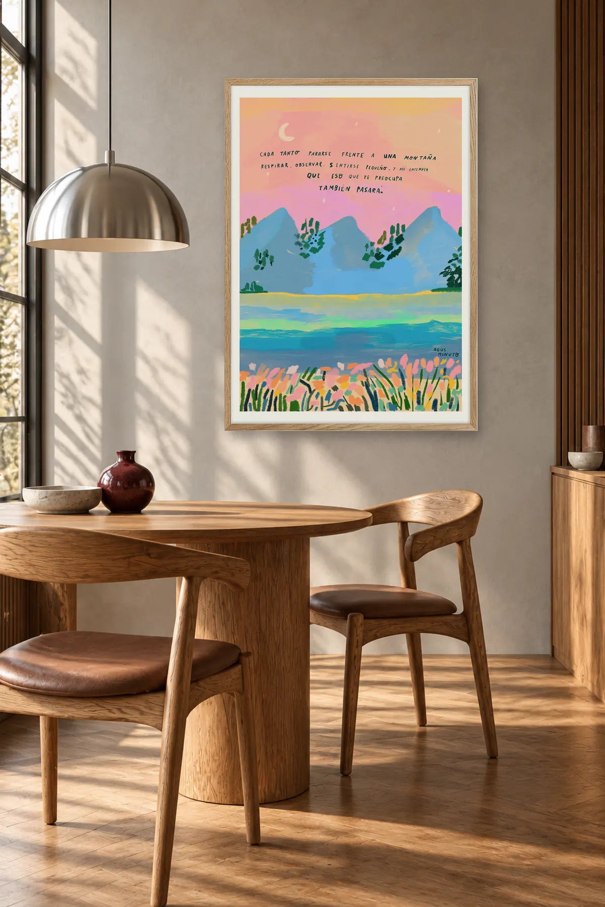 Montaña by Agus Minuto — framed art in interior setting 1