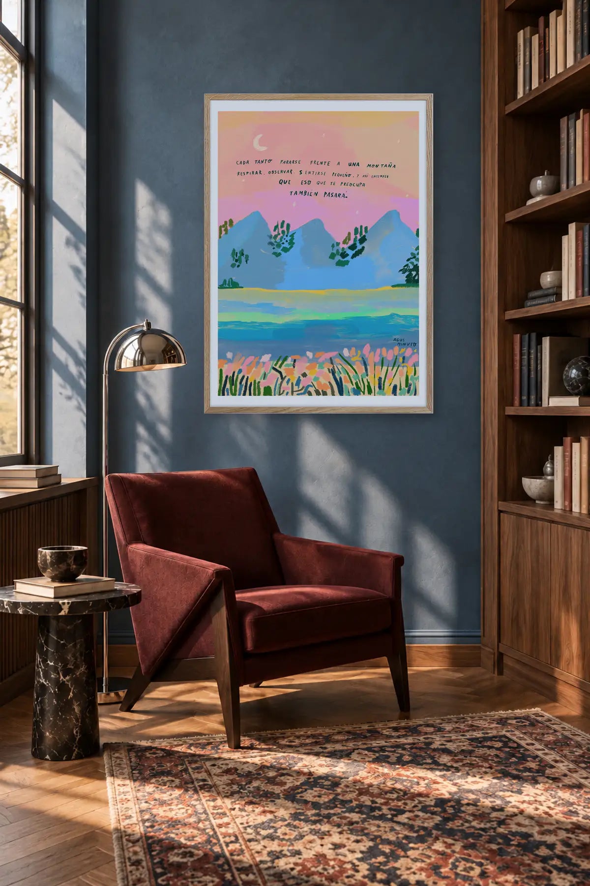 Montaña by Agus Minuto — framed art in interior setting 2