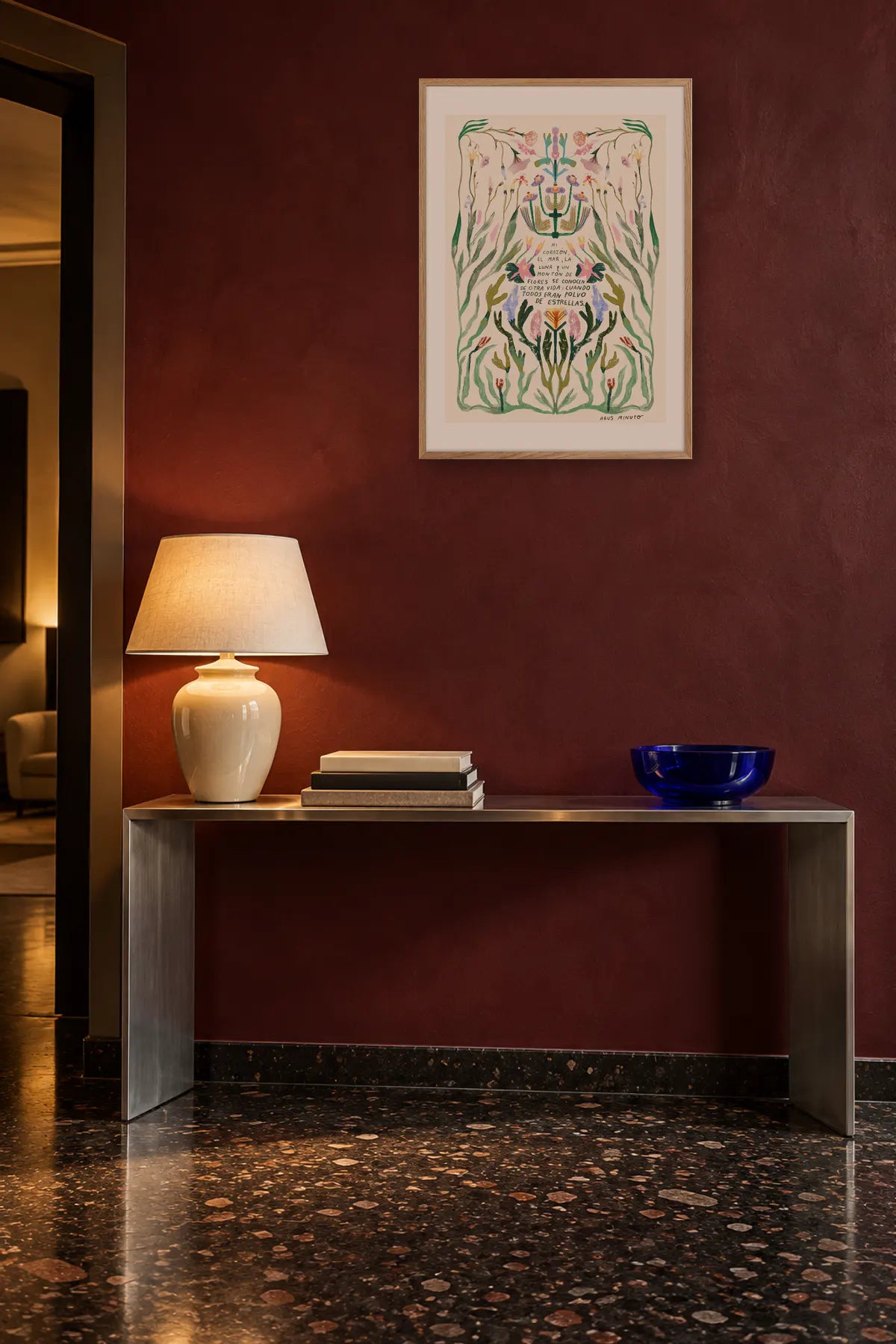 Polvo de estrellas by Agus Minuto — framed art in interior setting 1