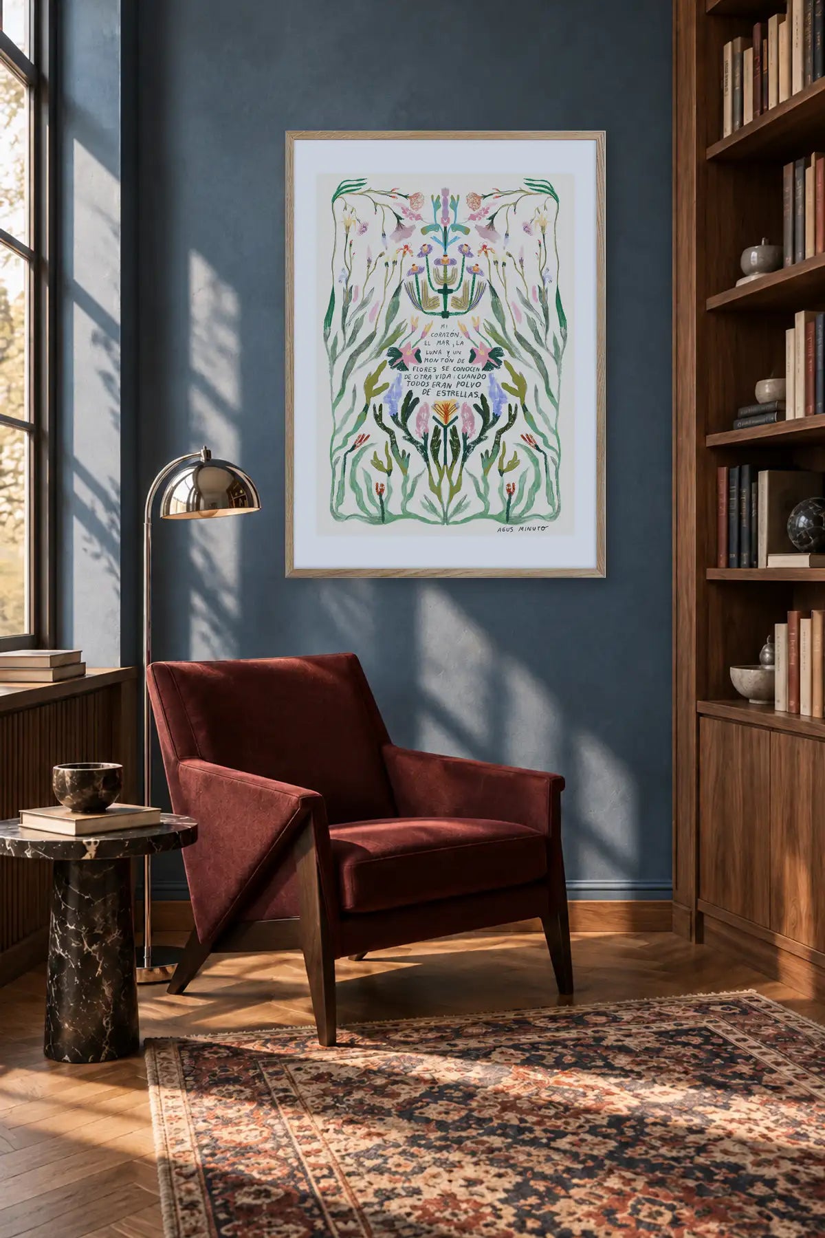 Polvo de estrellas by Agus Minuto — framed art in interior setting 4