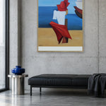 Red Hat By The Sea by Alexander Trifonov — framed art in interior setting 3