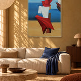 Red Hat By The Sea by Alexander Trifonov — framed art in interior setting 4