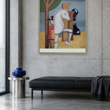 Strategic Chess Knight by Alexander Trifonov — framed art in interior setting 2