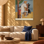 Strategic Chess Knight by Alexander Trifonov — framed art in interior setting 3