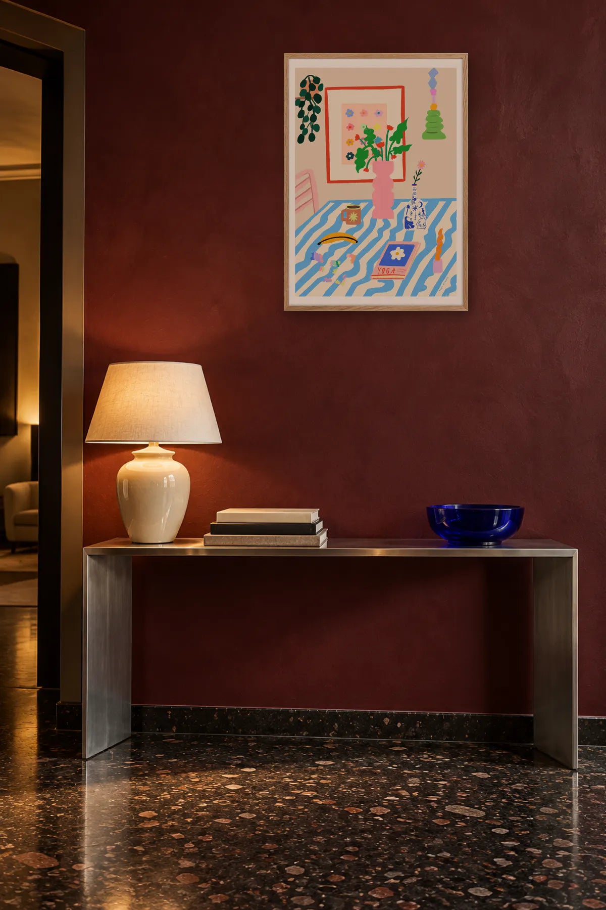 Yoga by Agus Minuto — framed art in interior setting 3