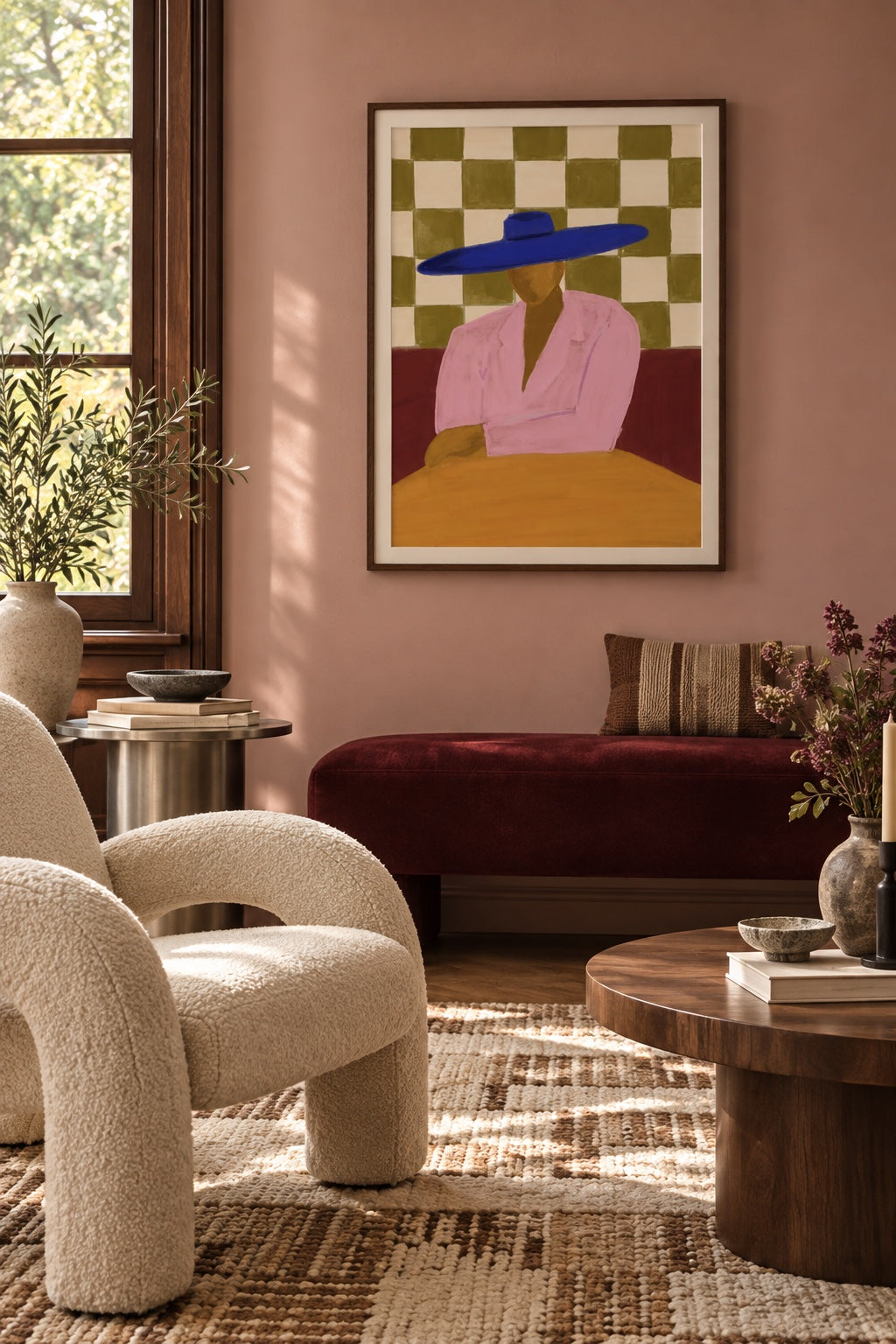 Blue Hat Chic in a lived-in interior